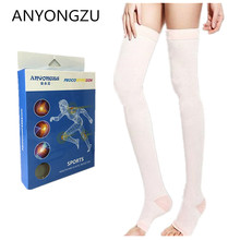 AOO эластичные чулки с открытым носком для сна, удобные дышащие компрессионные чулки до колена 2024 - купить недорого