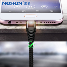 NOHON Micro USB Led Data Cable For Samsung Galaxy S7 S6 Huawei Xiaomi Redmi Note 4 4X Mobile Phone 2.4A Fast Charger Cables 1.2M 2024 - buy cheap