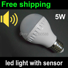 Smart LED sound activated led light e27 sensor lamp AC220V AC230V AC240V 5W 7W 2024 - buy cheap