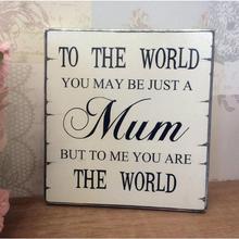 MUM Mothers Day Birthday Christmas Gift Shabby Vintage Chic Wall Plaque Sign 2024 - buy cheap