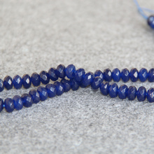 5x8mmNew Faceted DARK blue  beads chalcedony beads Round DIY Beads stones 15" Jewelry making design wholesale 2024 - buy cheap