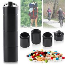6 Grid Portable Waterproof Outdoor Pill Box Medicine Container Drug Bottle Aluminum Case Container Keychain Outdoor Travel Tools 2024 - buy cheap