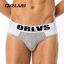 Super ORLVS Brand 4PC/LOT Men Underwear Sexy Men Briefs Cotton Mens Slip Cueca Male Panties Underpants Briefs Gay 2024 - buy cheap