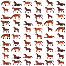 AN15002 60pcs -120PCS 1:150 Well Painted Model Farm Animals Model Horses N Scale Scenery Landscape Layout 6 Poses 2024 - buy cheap