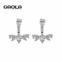 GAOLA Earrings Silver Color Flower AAA Cubic Zirconia Classic Stud Earring Fashion Jewelry GLE6143Y 2024 - buy cheap