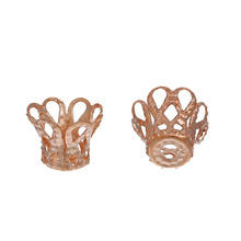 DoreenBeads Iron Based Alloy Rose Gold Filigree Beads Caps Flower (Fit Beads Size: 8mm Dia.) 8mm( 3/8") x 8mm( 3/8"), 200 PCs 2024 - buy cheap