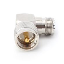 Plugue macho uhf pl260 para so239 plugue fêmea ângulo reto 90 graus conector adaptador rf