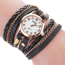 Reloj de pulsera de cuero Vintage para mujer y niña, relojes de pulsera Retro de vestir, de marca superior de lujo, femenino 2024 - compra barato