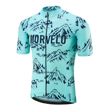 Morvelo Men Short Sleeve Cycling Jersey mtb blue mujer maillot bike jersey camisa roupa bretelle ciclismo clothing maglie 2019 2024 - buy cheap
