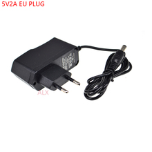 Plugue da ue do adaptador da fonte de alimentação da c.c. 5v2a 5 v 2a 100 v-240 v 220 v ac ao conversor 2000ma da c.c. 5.5*2.1mm 5.5mm * 2.5mm para arduino uno r3 2024 - compre barato