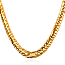 Kpop змеиная цепочка ожерелье модное ювелирное изделие золотой цвет/нержавеющая сталь никогда не выцветает ожерелье для мужчин ювелирные изделия N334 2024 - купить недорого