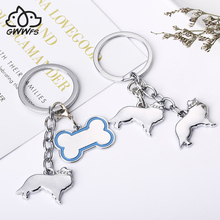 New Cute Shelti Dog Keychains Animal and Bone Pendant Key Chain Dog Fashion Key Rings Holder DIY Metal Keychain 2024 - buy cheap