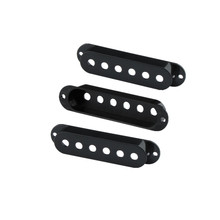 Tampas de captador de guitarra preto com 3 peças, bobina única, 52mm, acessórios de plástico para guitarra de st 2024 - compre barato