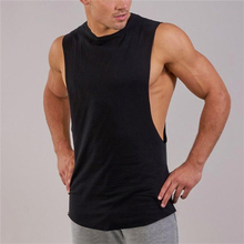 Muscleguys-Camiseta sin mangas de algodón liso para hombre, ropa de culturismo, camiseta para Fitness, entrenamiento, larguero sin mangas 2024 - compra barato