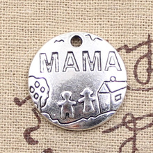 8pcs Charms Mama Children Home 22x22mm Antique Making Pendant fit,Vintage Tibetan Silver color,DIY Handmade Jewelry 2024 - buy cheap