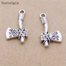 Nostalgia 10pcs Charms ax tomahawk 22*13mm Tibetan Silver Plated Pendants Antique Jewelry Making DIY Handmade Craft 2024 - buy cheap