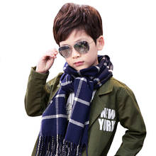 LQWQM imitation cashmere kids scarf fashion winter plaid cotton girl scarf shawl boys children's scarves spring warm 2018 2024 - buy cheap