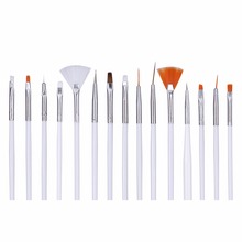 15pcs White Nail Brush Brushes Set Nail polish gel art Paint Design Pen Tools Makeup brushes for manicure ZL-4854 2024 - buy cheap