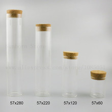80ml 200ml 380ml 550ml Clear Test Spice Tube Straight Glass Bottle Jar Wooden Cork Stopper Borosilicate Storage Container 5pcs 2024 - buy cheap