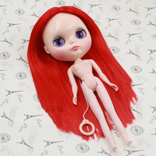 Кукла блайз Обнаженная, Заводская кукла с красными волосами, KSM 0007, подходит для шарнирной игрушки «сделай сам» 2024 - купить недорого