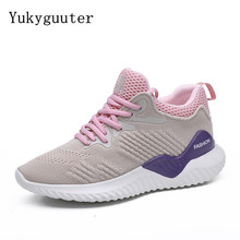 Woman Sport Running Shoes Flats Outdoor Sneakers Mesh Breathable Couple Lightweight Athletic Women Lace Up Platform 2024 - buy cheap
