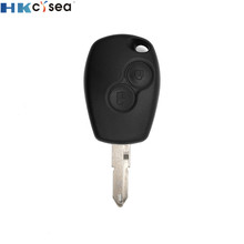 Chave de carro hkcysea com 2 botões 433mhz, controle remoto para renault id46 com chip pcf7947at 2024 - compre barato