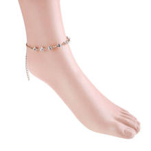 Fashion Crystal Anklets For Women Vintage Stainless Steel Shoe Boot Chain Bracelet Foot Jewelry Dropship 2024 - buy cheap