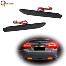 Gtinthebox-Reflectores de parachoques trasero 3D, lentes ahumados ópticas LED rojas, luces traseras de freno, lámparas para Lexus RC250 RC350 IS-F GX470 Toyota 2024 - compra barato