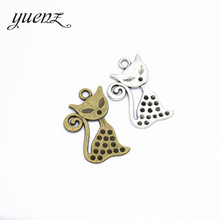 YuenZ 10pcs Antique silver color Cat Charms Pendant jewelry findings for DIY Fit Bracelet&Necklace Accessories,Zinc Alloy D9192 2024 - buy cheap