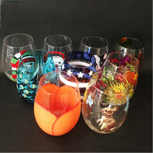 Creative Painted wine Cup Hand painted glass cup stemless wine glass  tea Fruit cup beer glass Home Bar Party gift Drinkware 2024 - buy cheap