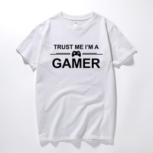 Camiseta de manga curta confime-eu sou um gamer, camiseta de algodão estampa engraçada para homens ps4, xbox, computador 2024 - compre barato