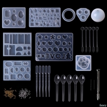 1 Set Epoxy Resin Kit Professional DIY Silicone Mold Diamond Jewelry Making Tools Handmade Pins Molds Drill Cake Bear Claw 2024 - buy cheap