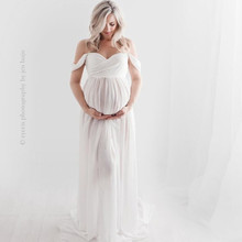 New Summer Fashion Maternity Dresses Sweet heart Chiffon Maternity Photography Props Sexy Dress Long Chiffon Pregnancy Maxi Gown 2024 - buy cheap