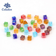 20pcs/lot 8mm Multiple Color Square Glass Beads DIY Jewelry Making for Bracelets Loose Spacer Bead Charms Austrian Glass Beads 2024 - buy cheap