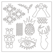 Trendy Images Stencil for DIY Scrapbooking Embossing Paper Cards Making Decorative Crafts Plastic Drawing Sheets Template 6x6in 2024 - buy cheap