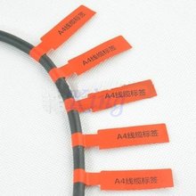 Сетевые наклейки на сетевой кабель A4 лист 84x26 мм 900 штук P Форма оранжевый цвет водонепроницаемый слезостойкий 2024 - купить недорого