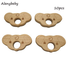 Mordedor de madera con forma de Koala para bebé, mordedor de madera natural, accesorios de cadena de chupete para dentición, regalos para Baby Shower 2024 - compra barato