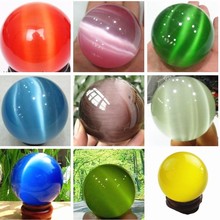 Multicolor mexican opal sphere crystal glass lovely round ball cat eyes hot sale accessories beads jewelry making MY3000 2024 - buy cheap