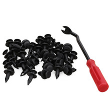 40Pcs/set 8mm Hole Dia Plastic Rivets Fastener Push Clips with Nail Puller Fastener Screwdriver for Car Auto For Toyota Ford 2024 - buy cheap