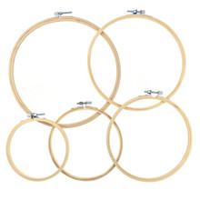 New 5 Size Bamboo Embroidery Hoop Round Loop Cross Stitch Hoop Frame Ring for Women Mom DIY Craft Needlecraft Sewing Tool 2024 - buy cheap