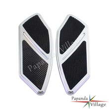 Cromado motocicletas trasero pasajero reposapiés conductor pedal de suelo para Harley Touring Road King Softail 1984-2015 2024 - compra barato