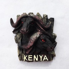 África selvagem No Quênia Bison artesanato tridimensionais adesivos magnéticos geladeira 2024 - compre barato