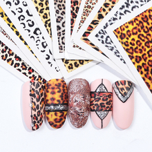 1pcs Leopard Nail Art Sticker Water Decals Sexy Charms Flexible Tape Nail Animal Manicure Decoration DIY Accessory  LESTZ845-855 2024 - buy cheap