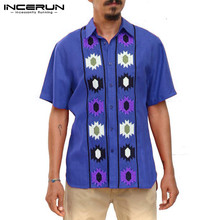 INCERUN Men's Shirt 2020 Sleeve Top Summer High Quality Short Shirt New Fashion Funny Design Print Casual Camisa Masculina S-5XL 2024 - buy cheap