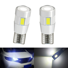 2PCS T10 Error Free Clearance Lights White Red Green Blue CANBUS 5630 6SMD W5W 194 LED Car Light Bulbs with Lens 2024 - buy cheap