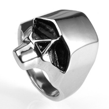 Крутой мужской череп серебряного цвета Байкер 316L из нержавеющей стали байкерские мужские кольца мужское кольцо 2024 - купить недорого