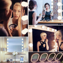Espelho de vaidade led luzes kit usb alimentado estilo hollywood 10 lâmpadas reguláveis maquiagem dispositivo elétrico de iluminação tira make-up penteadeira 2024 - compre barato