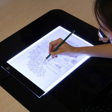 Tablet gráfico com iluminação led, prancheta ultra a4, mesa de desenho, almofada leve, livro, esboço, tela em branco para pintura 2024 - compre barato