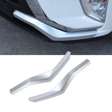 For Mitsubishi Eclipse Cross 2018 2PCS ABS Chrome Car Front Bumper Protector Guard Cover Trim Car Styling Accessories 2024 - buy cheap