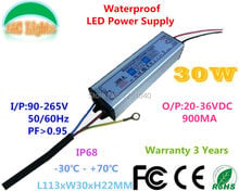 20W 30W IP67 Waterproof Power Supply 600mA 900mA LED Driver Adapter 110V 220V Lighting Transformers for LED Floodlight CE RoHS 2024 - buy cheap